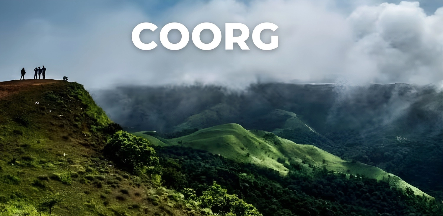 Coorg hill station scenic view in Karnataka India 
