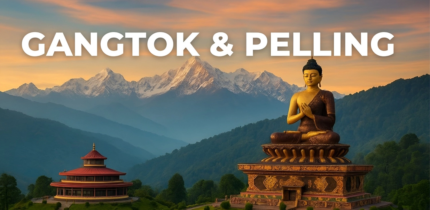 Gangtok and Pelling scenic view Sikkim Himalayas