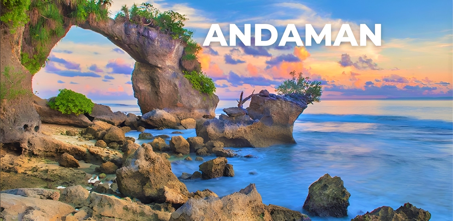 Andaman Islands natural rock formation beach view