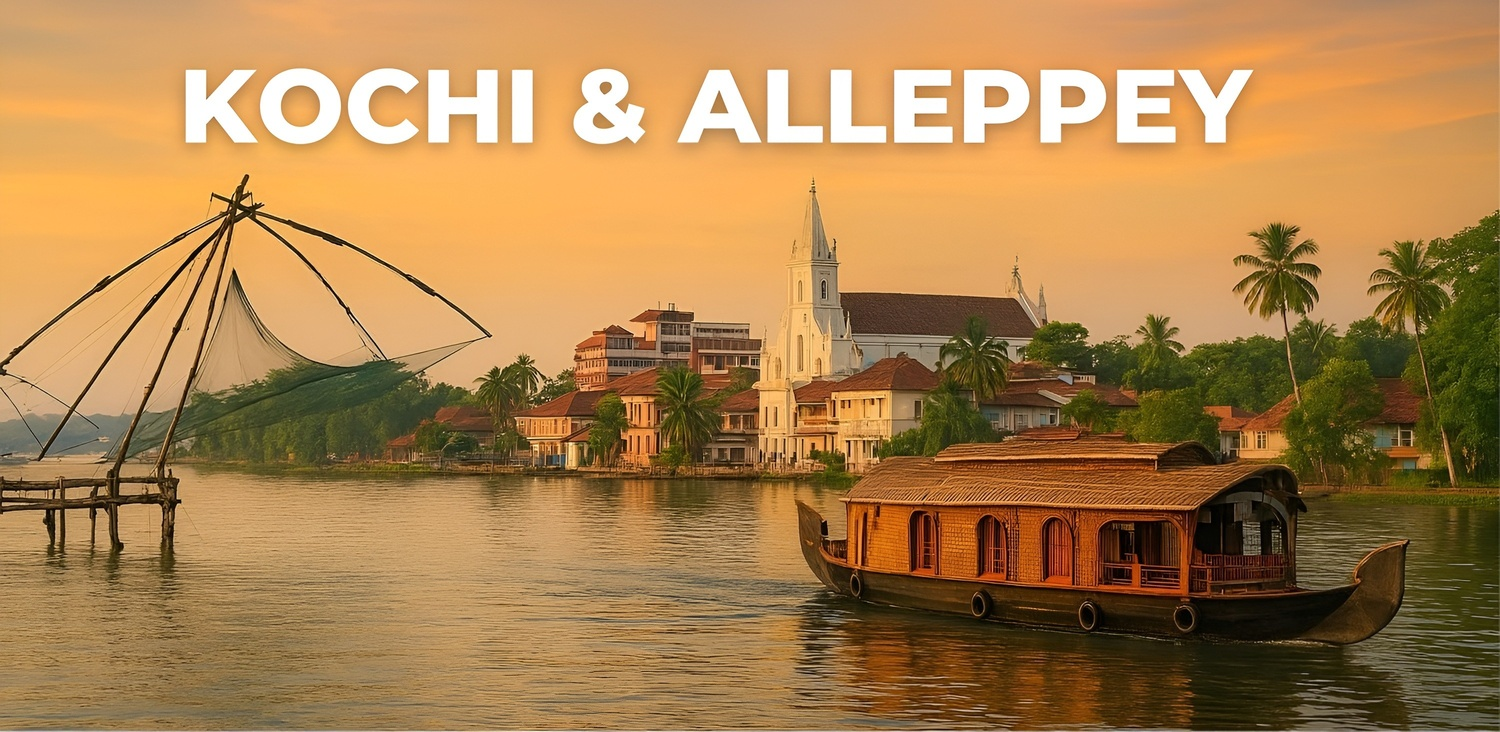 Kerala backwater houseboat Kochi Alleppey tour package